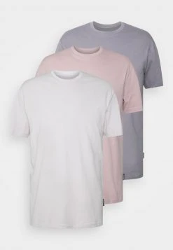 YOURTURN 3 PACK UNISEX - T-shirt Basic - Lilac/beige/grey