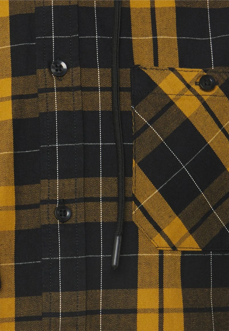 YOURTURN UNISEX CHECK WITH HOOD - Camicia - Black/yellow 5 YOURTURN UNISEX CHECK WITH HOOD - Camicia - Black/yellow - immagine 3