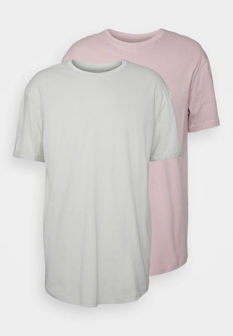 YOURTURN 2 PACK UNISEX - T-shirt Basic - Beige/olive 3 YOURTURN 2 PACK UNISEX - T-shirt Basic - Beige/olive