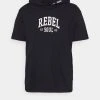 YOURTURN HOODIE TEE RELAXED - T-shirt Con Stampa - Black, Unisex -Sconto YOURTURN in Italia 335b821b575446ffb7bb1df8ff533bd8