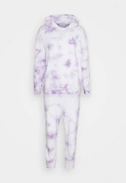 YOURTURN UNISEX SET - Felpa Con Cappuccio - Lilac/white