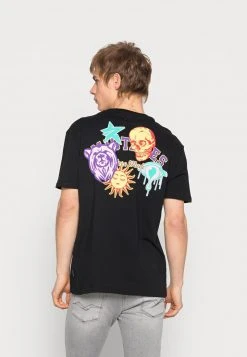 YOURTURN PATCH GRAPHIC T-SHIRT UNISEX - T-shirt Con Stampa - Black