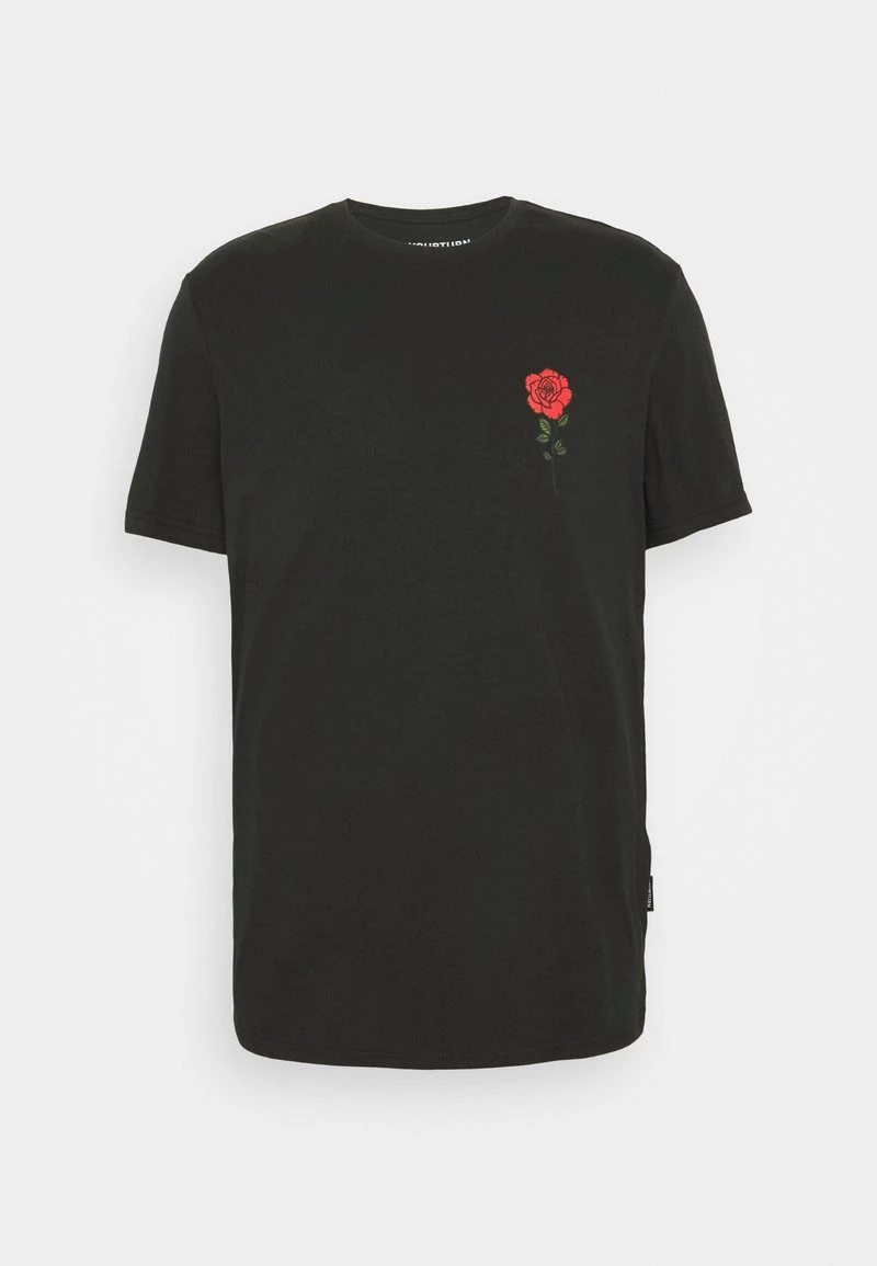 YOURTURN Unisex T-shirt Con Stampa - Black 8 YOURTURN Unisex T-shirt Con Stampa - Black - immagine 6