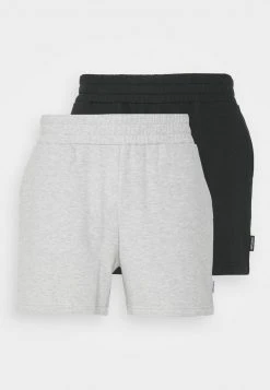 YOURTURN 2 PACK BASIC UNISEX - Shorts - Black/grey