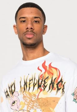 YOURTURN GRAPHIC SHIRT UNISEX - Maglietta A Manica Lunga - White -Sconto YOURTURN in Italia 50d8f8b583e642c8a6e563fbc8c9312f