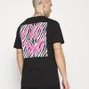 YOURTURN Unisex T-shirt Con Stampa - Black
