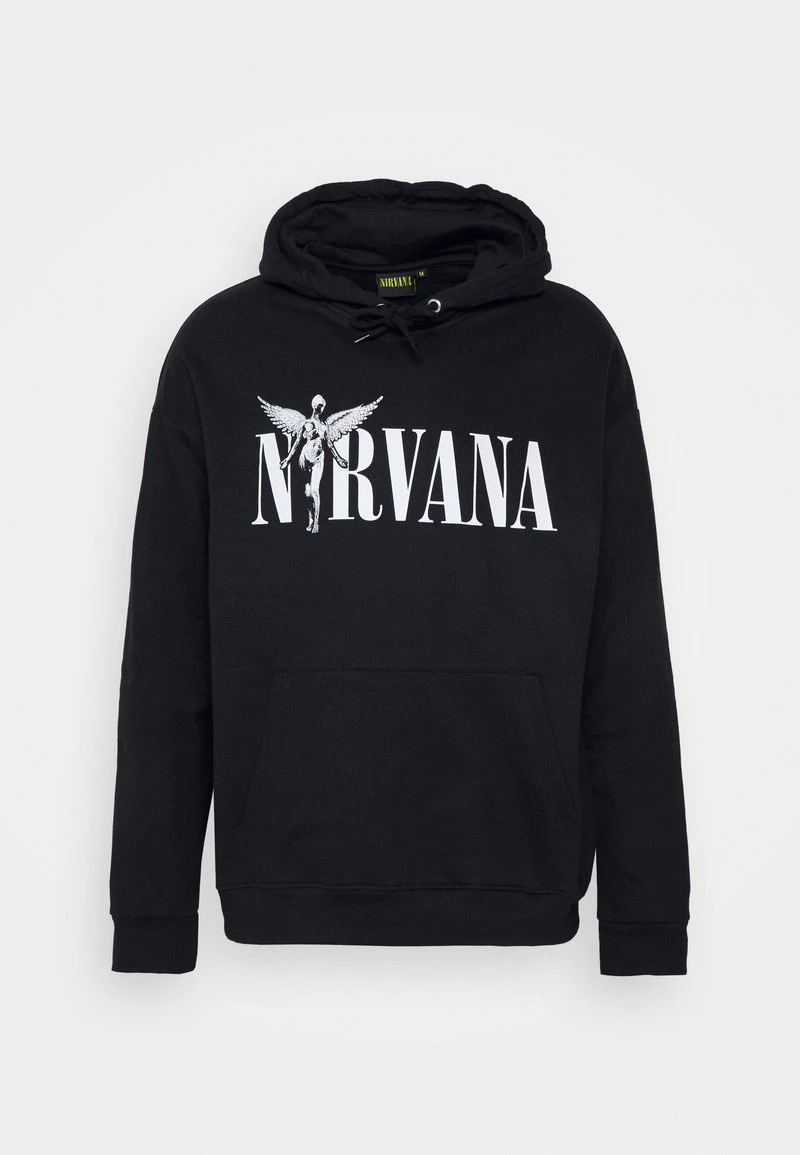 YOURTURN NIRVAN PRINT HOODIE UNISEX - Felpa Con Cappuccio - Black 7 YOURTURN NIRVAN PRINT HOODIE UNISEX - Felpa Con Cappuccio - Black - immagine 5