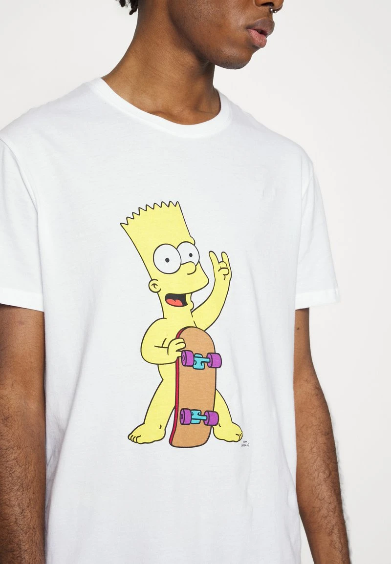 YOURTURN BART SKATE UNISEX TEE - T-shirt Con Stampa - White 8 YOURTURN BART SKATE UNISEX TEE - T-shirt Con Stampa - White - immagine 6