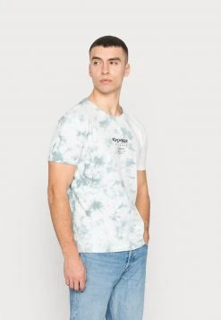 YOURTURN Unisex HALF BODY TIE DYE TEE - T-shirt Con Stampa - Green