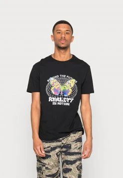 YOURTURN REALITY MOTION GRAPHIC T-SHIRT UNISEX - T-shirt Con Stampa - Black