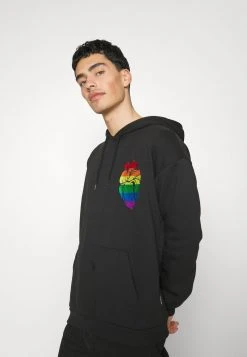 YOURTURN RAINBOW HEART HOODIE PRIDE UNISEX - Felpa Con Cappuccio - Black -Sconto YOURTURN in Italia 9fcf7e381b804aa886d859e98d85c1ef