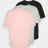 YOURTURN 3 PACK UNISEX - T-shirt Basic - Black/pink/green