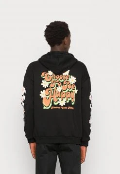 YOURTURN HAPPY HOODIE UNISEX - Felpa Con Cappuccio - Black