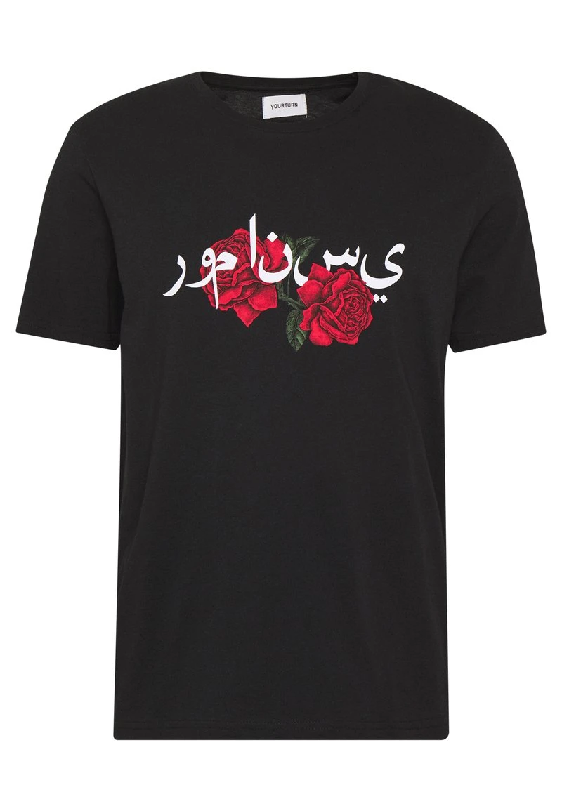 YOURTURN Unisex T-shirt Con Stampa - Black 7 YOURTURN Unisex T-shirt Con Stampa - Black - immagine 5