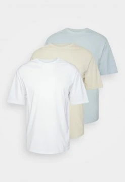 YOURTURN 3 PACK UNISEX - T-shirt Basic - White/off-white/light Blue