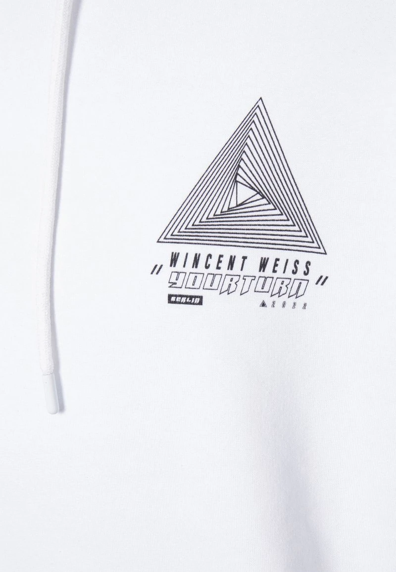 YOURTURN WINCENT WEISS TRIANGLE LOGO UNISEX - Felpa Con Cappuccio - White 9 YOURTURN WINCENT WEISS TRIANGLE LOGO UNISEX - Felpa Con Cappuccio - White - immagine 7