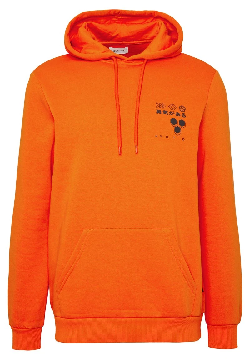 YOURTURN Felpa Con Cappuccio - Orange, Unisex 6 YOURTURN Felpa Con Cappuccio - Orange, Unisex - immagine 4