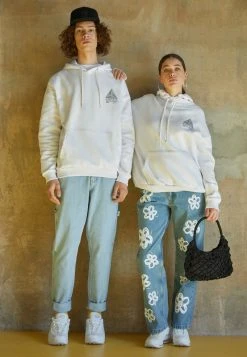 YOURTURN WINCENT WEISS TRIANGLE LOGO UNISEX - Felpa Con Cappuccio - White